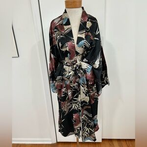 100 % Pure Silk Japanese Dragon Kimono Robe Made in Japan NEW !!